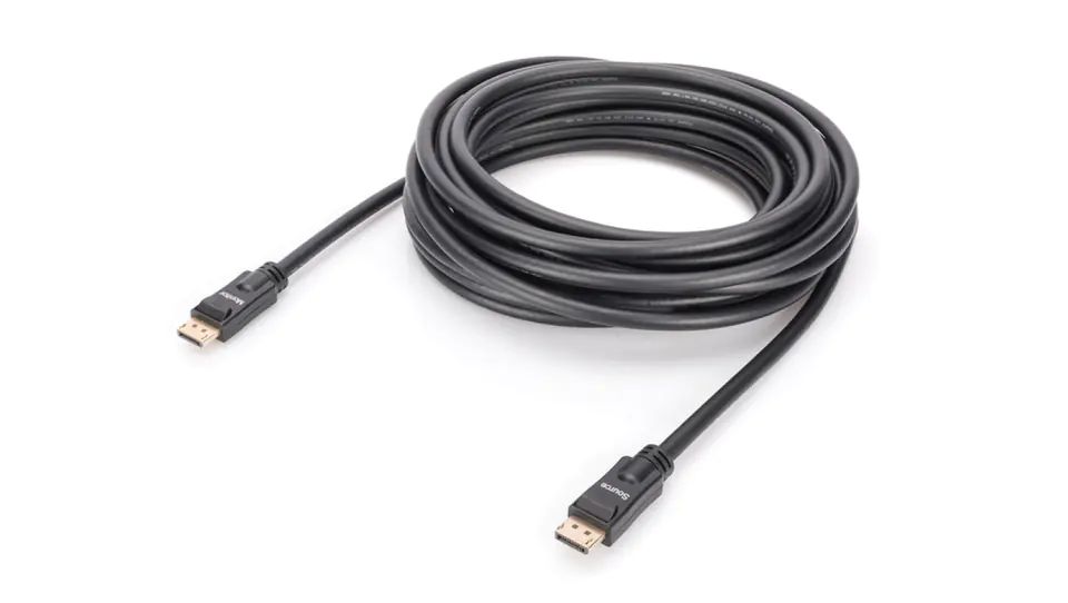 ⁨Kabel połączeniowy DisplayPort 4K 60Hz UHD Typ DP/DP M/M czarny 10m AK-340105-100-S⁩ w sklepie Wasserman.eu