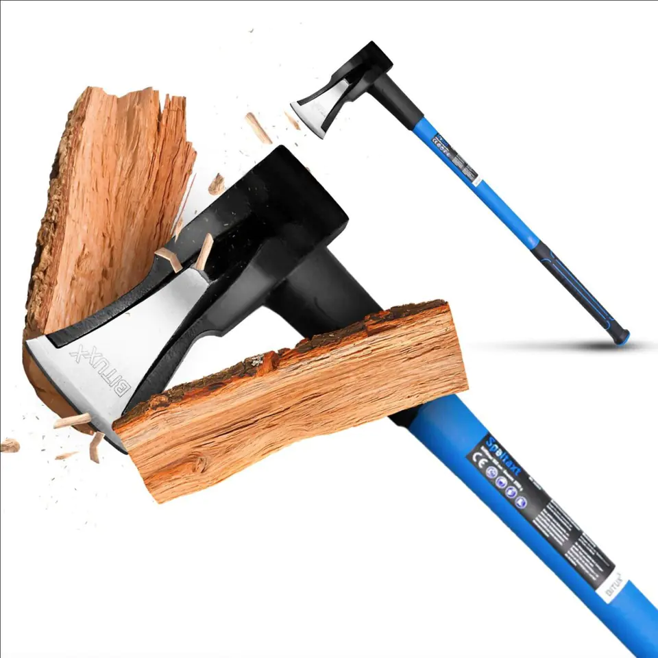 Strong fiberglass splitting axe for BITUXX tree/wood at Wasserman.eu