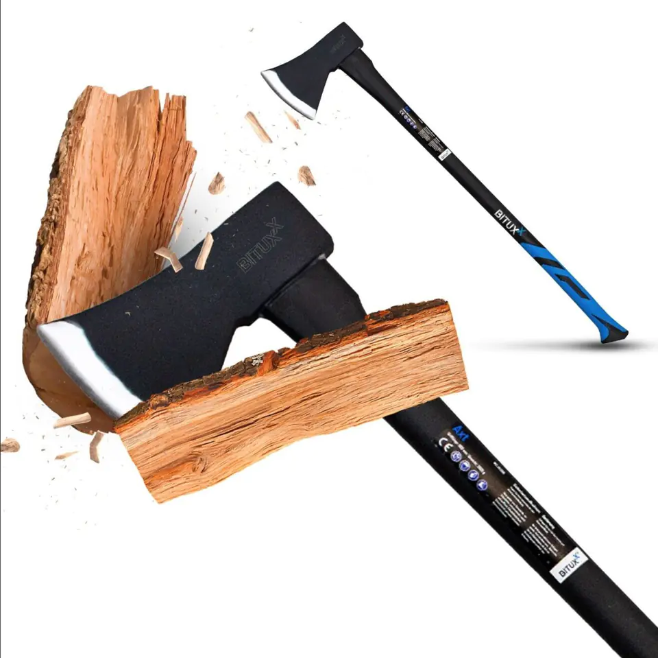 Fiberglass splitting axe with non-slip coating strong blade at Wasserman.eu
