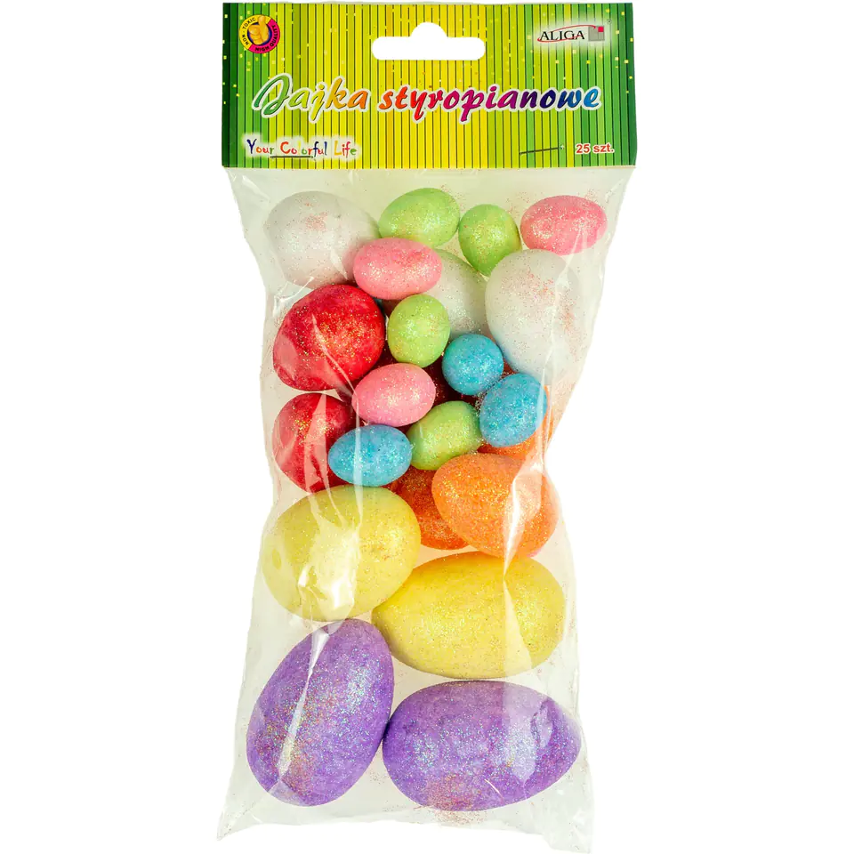 ⁨Jajko styropianowe brokatowe WPJ-7477 ALIGA⁩ w sklepie Wasserman.eu