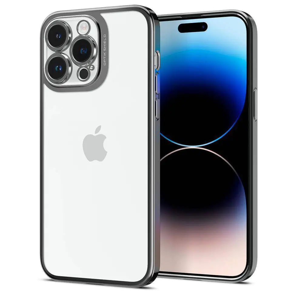 ⁨Etui IPHONE 14 PRO Spigen Optik Crystal Chrome Grey⁩ w sklepie Wasserman.eu