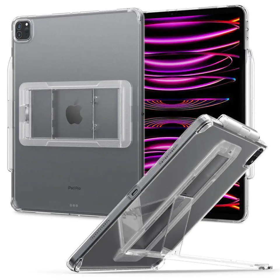 ⁨Etui IPAD PRO 12.9 2021 / 2022 Spigen Airskin Hybrid "S" transparentne⁩ w sklepie Wasserman.eu