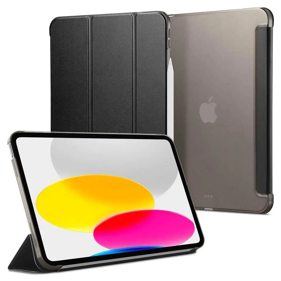 ⁨Etui IPAD 10.9 2022 Spigen Smart Fold czarne⁩ w sklepie Wasserman.eu