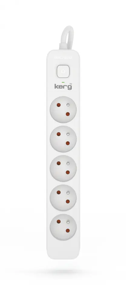 ⁨Kerg M02399 5 Earthed sockets  - 1,5m power strip with 3x1mm2 cable, 10A⁩ at Wasserman.eu