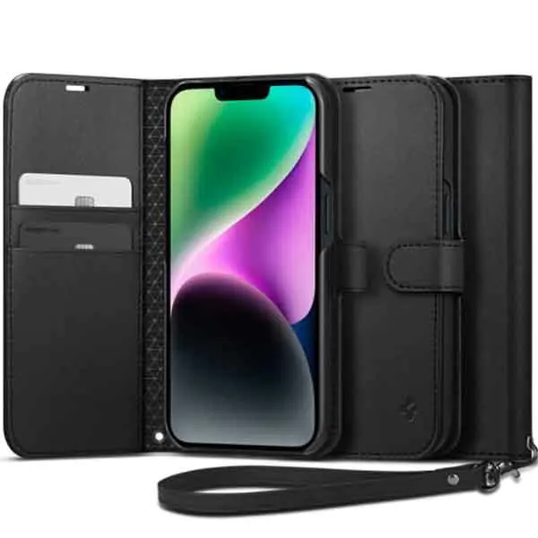 ⁨Spigen Wallet S iPhone 14 czarny/black ACS05421⁩ w sklepie Wasserman.eu