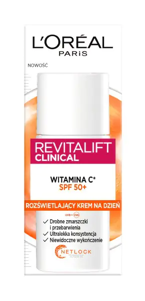 ⁨Loreal REVITALIFT CLINICAL Witamina C* Rozświetlający Krem na dzień SPF50+  50ml⁩ w sklepie Wasserman.eu