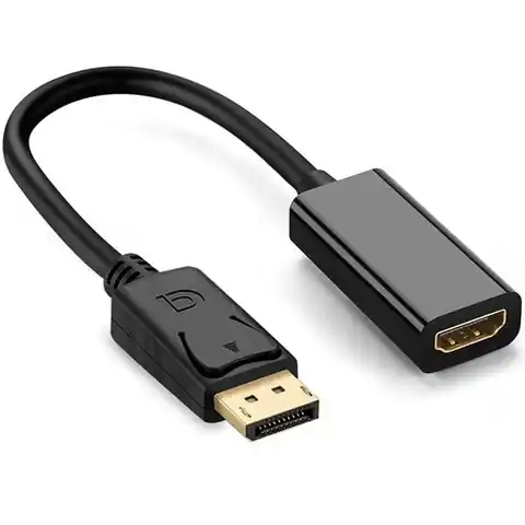 ⁨Adapter BULK DisplayPort -> HDMI czarny⁩ w sklepie Wasserman.eu