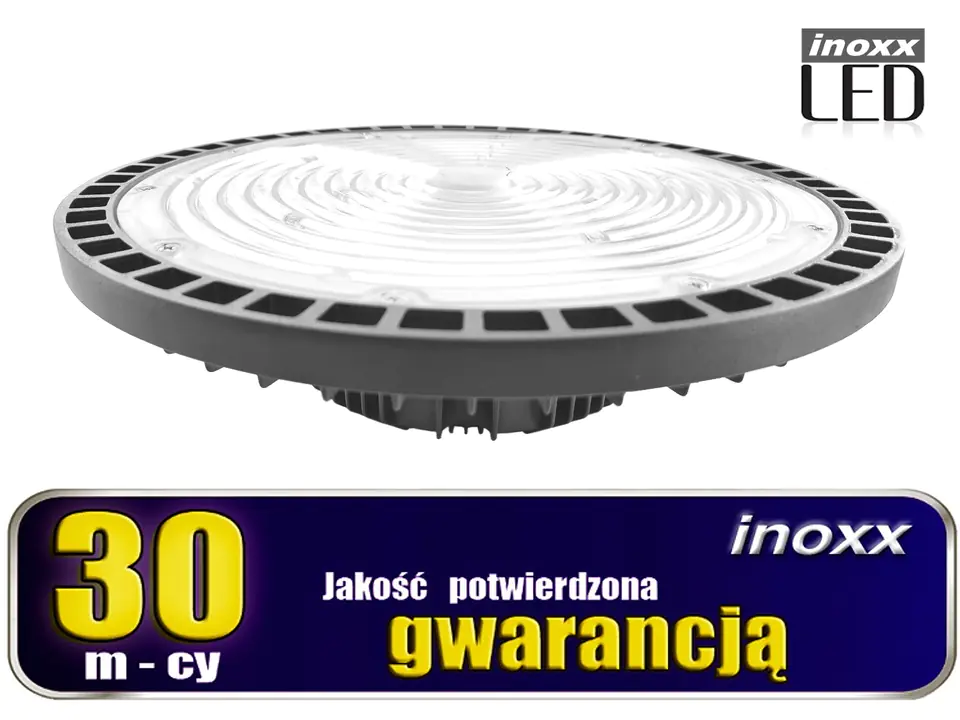 ⁨LAMPA PRZEMYSŁOWA LED IP65 200W HIGH BAY UFO 24 000LM 4000K NEUTRALNA⁩ w sklepie Wasserman.eu