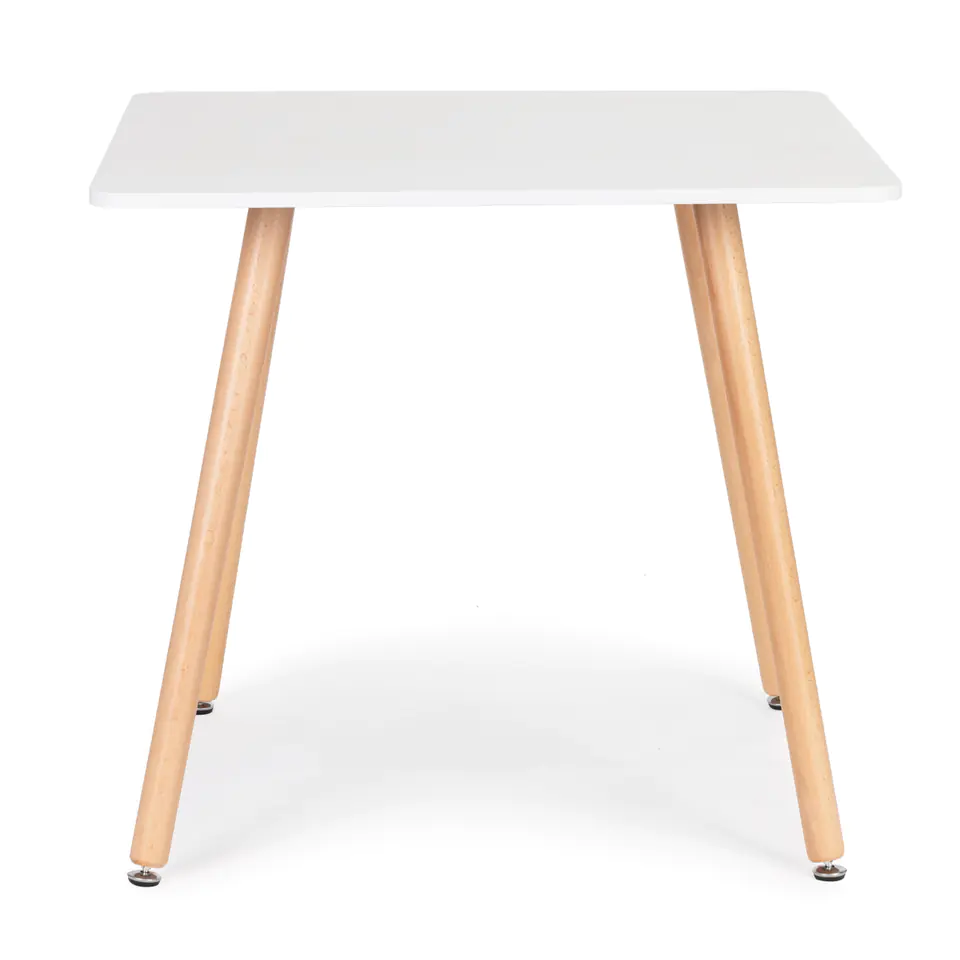 Modern wooden square kitchen table 80x80 cm at Wasserman.eu