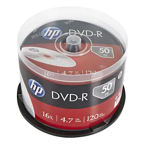 ⁨HP DVD-R, DME00025-3, 69316, 4.7GB, 16x, spindle, 50-pack, bez możliwości nadruku, 12cm, do archiwizacji danych⁩ w sklepie Wasserman.eu