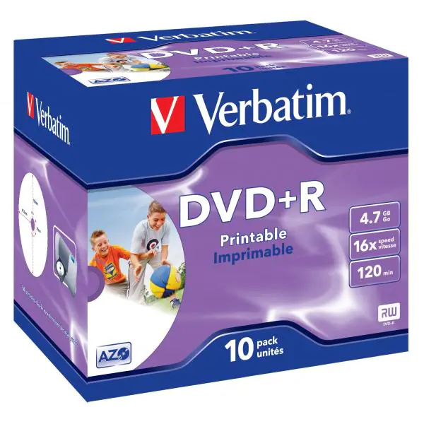 ⁨DVD+R VERBATIM 4.7 GB 16x Jewel Case 10 pcs⁩ at Wasserman.eu