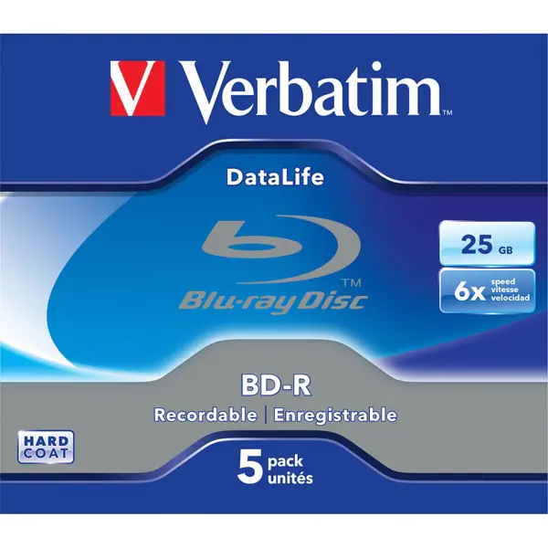 ⁨BD-R VERBATIM 25 GB 6x Jewel Case 5 pcs⁩ at Wasserman.eu