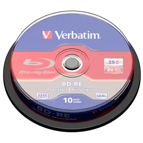 ⁨BD-RE SL VERBATIM 25 GB 2x Spindle 10 pcs.⁩ at Wasserman.eu