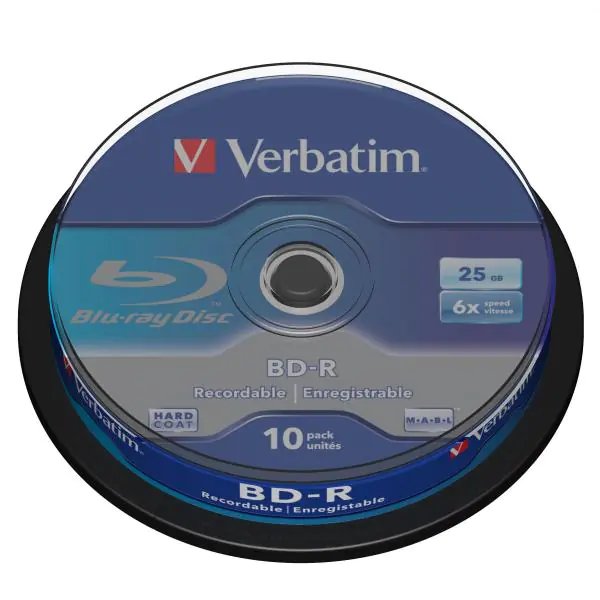 ⁨BD-R VERBATIM 25 GB 6x Spindle 10 pcs⁩ at Wasserman.eu