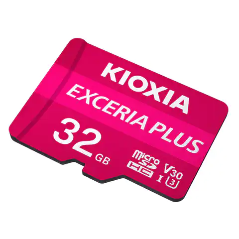 ⁨Kioxia Karta pamięci Exceria Plus (M303), 32GB, microSDHC, LMPL1M032GG2, UHS-I U3 (Class 10)⁩ w sklepie Wasserman.eu