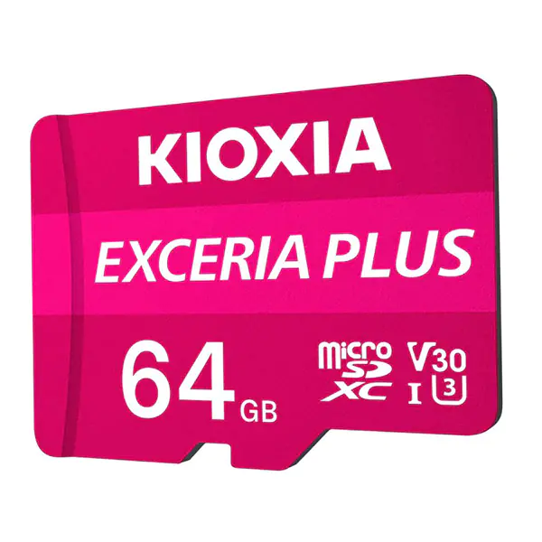 ⁨Kioxia Karta pamięci Exceria Plus (M303), 64GB, microSDXC, LMPL1M064GG2, UHS-I U3 (Class 10)⁩ w sklepie Wasserman.eu