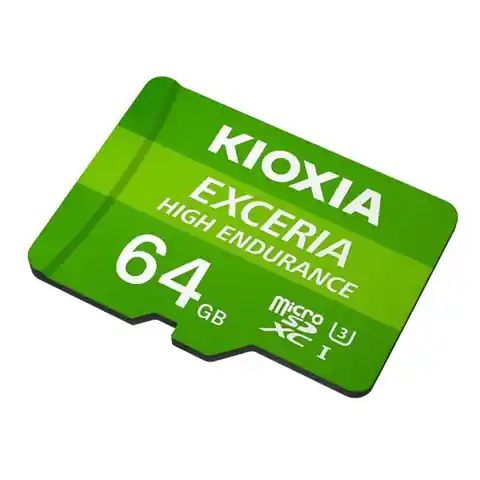 ⁨Kioxia Karta pamięci  Exceria High Endurance (M303E), 64GB, microSDXC, LMHE1G064GG2, UHS-I U3 (Class 10)⁩ w sklepie Wasserman.eu