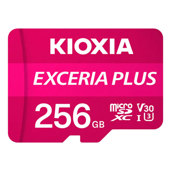 ⁨Kioxia Karta pamięci Exceria Plus (M303), 256GB, microSDXC, LMPL1M256GG2, UHS-I U3 (Class 10)⁩ w sklepie Wasserman.eu