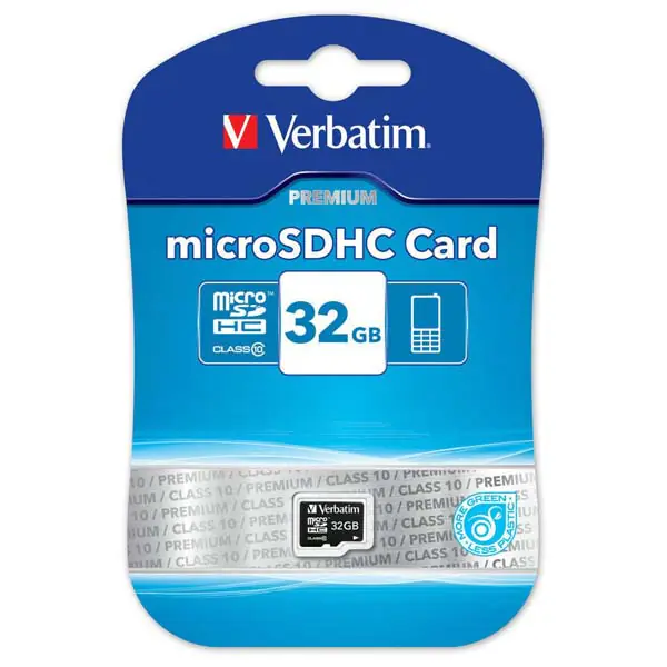 ⁨Verbatim Micro Secure Digital Card Premium, 32GB, micro SDHC, 44013, UHS-I U1 (Class 10)⁩ at Wasserman.eu