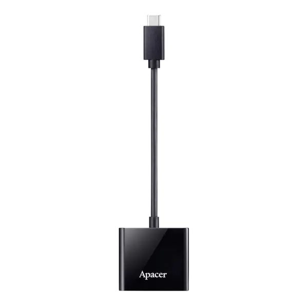 ⁨Apacer USB Speicherkartenleser Typ C, AM532, microSD, SD, extern, schwarz⁩ im Wasserman.eu