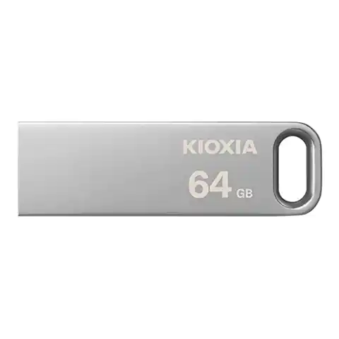 ⁨Kioxia USB flash disk, USB 3.0, 64GB, Biwako U366, Biwako U366, srebrny, LU366S064GG4⁩ w sklepie Wasserman.eu