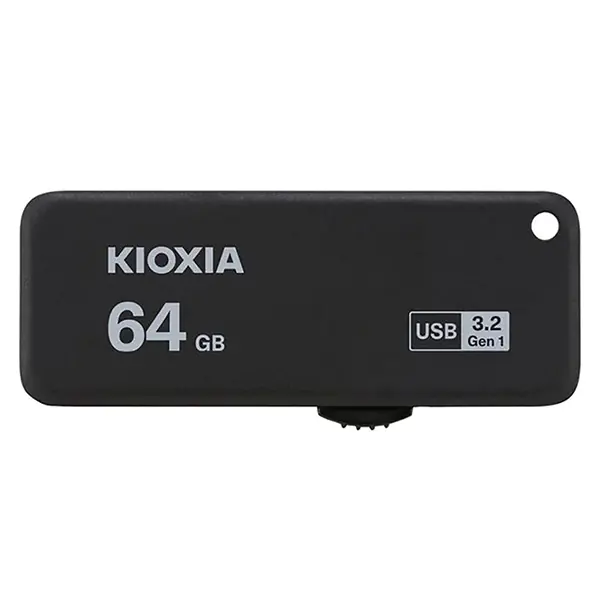 ⁨Kioxia USB flash disk, USB 3.0, 64GB, Yamabiko U365, Yamabiko U365, black, LU365K064GG4⁩ at Wasserman.eu