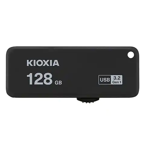 ⁨Kioxia USB flash disk, USB 3.0, 128GB, Yamabiko U365, Yamabiko U365, black, LU365K128GG4⁩ at Wasserman.eu