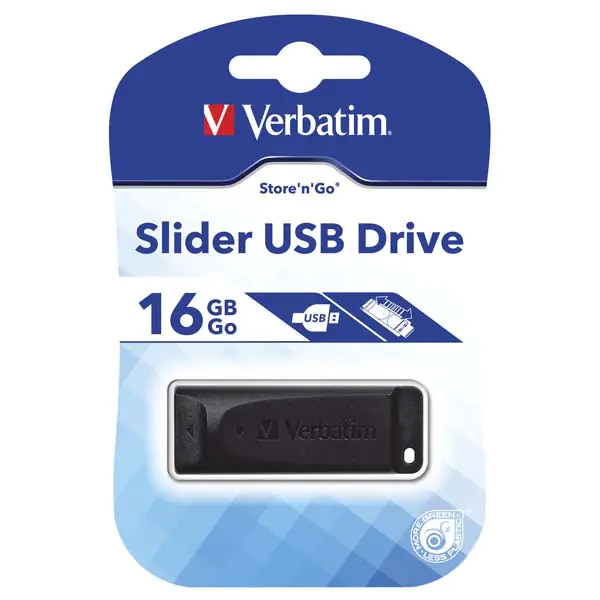 ⁨Pendrive (USB stick) VERBATIM 16 GB USB 2.0 Black⁩ at Wasserman.eu