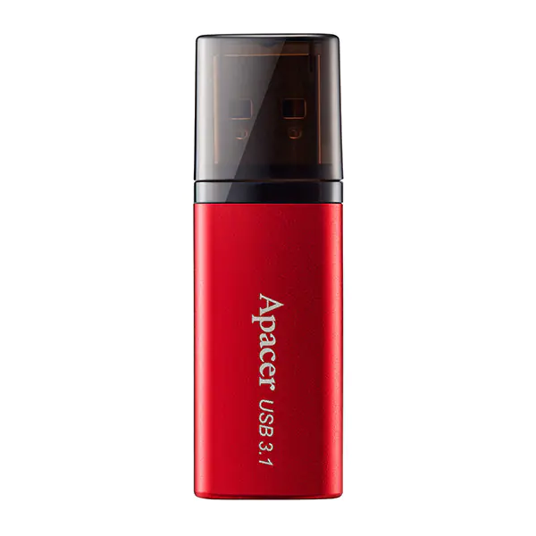 ⁨Apacer USB flash disk, USB 3.0, 32GB, AH25B, red, AP32GAH25BR-1, USB A, with cover⁩ at Wasserman.eu