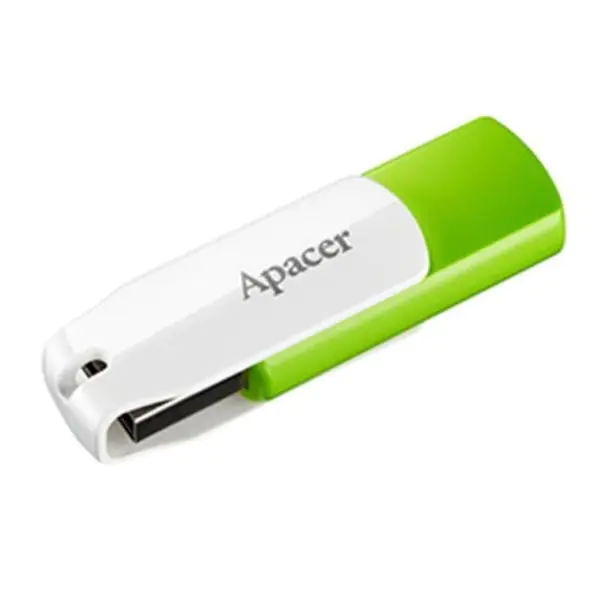 ⁨Apacer USB flash disk, USB 2.0, 32GB, AH335, zielony, AP32GAH335G-1, USB A, z obrotową osłoną⁩ w sklepie Wasserman.eu