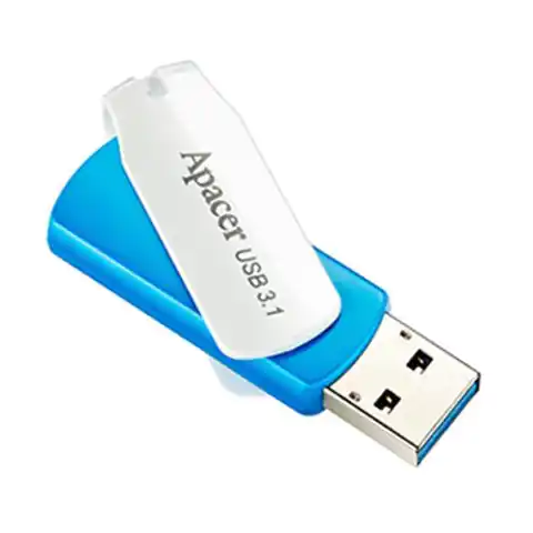 ⁨Apacer USB flash disk, USB 3.0, 32GB, AH357, blue, AP32GAH357U-1, USB A, with rotating cover⁩ at Wasserman.eu