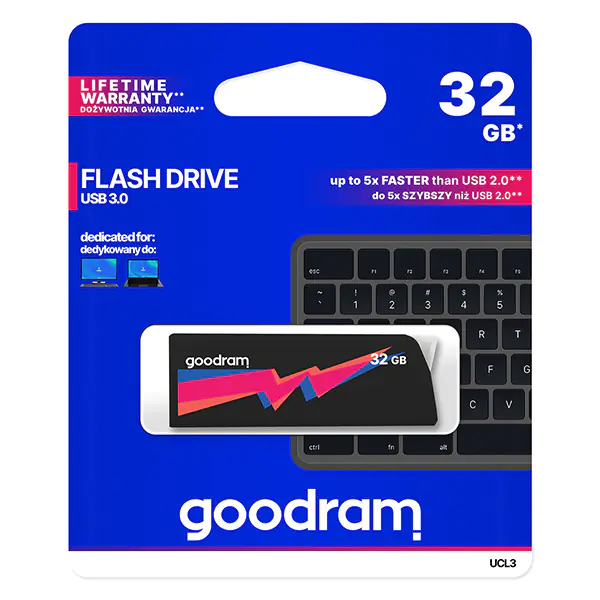 ⁨Goodram 32GB USB 3.0 USB flash drive USB Type-A 3.2 Gen 1 (3.1 Gen 1) Multicolor⁩ at Wasserman.eu