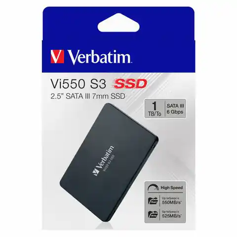 ⁨Dysk SSD wewnętrzny Verbatim wewnętrzny SATA III, 1000GB, 1TB, Vi550, 49353, 560 MB/s-R, 535 MB/s-W⁩ w sklepie Wasserman.eu