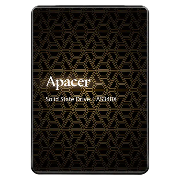 ⁨SSD Wewnętrzny Apacer AS340X, AP480GAS340XC-1, 480GB, czarny, 2.5", 550 MB/s-R, SATA III, 520 MB/s-W⁩ w sklepie Wasserman.eu