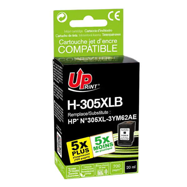 ⁨UPrint kompatybilny ink / tusz z 3YM62AE, H-305XLB, black, 700s, High yield⁩ w sklepie Wasserman.eu