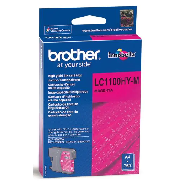 Brother oryginalny ink / tusz LC-1100HYM, magenta, 750s, high capacity w sklepie Wasserman.eu