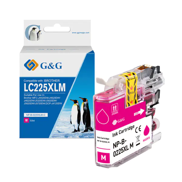 G&G kompatybilny ink / tusz z LC-225XLM, NP-B-0225XLM, magenta, 1200s w sklepie Wasserman.eu