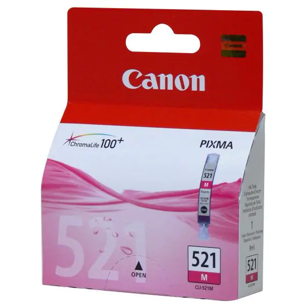 ⁨Canon oryginalny ink / tusz CLI521M, magenta, 470s, 9ml, 2935B001, Canon iP3600, iP4600, MP620, MP630, MP980⁩ w sklepie Wasserman.eu