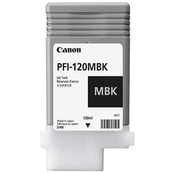 ⁨Canon oryginalny ink / tusz PFI-120 MBK, czarny mat, 130ml, 2884C001, Canon TM-200, 205, 300, 305⁩ w sklepie Wasserman.eu