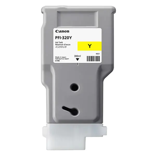 ⁨Canon original ink/ink PFI320Y, yellow, 300ml, 2893C001, Canon TM-200, 205, 300, 305⁩ at Wasserman.eu