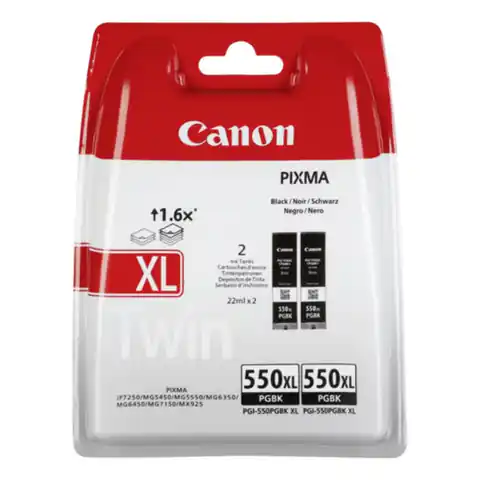 ⁨Canon oryginalny ink / tusz 6431B005, XL black, blistr z ochroną, 2x22ml, Canon 2-pack MAXIFY MG6650, PIXMA iP8750, iX6850, MG5550⁩ w sklepie Wasserman.eu