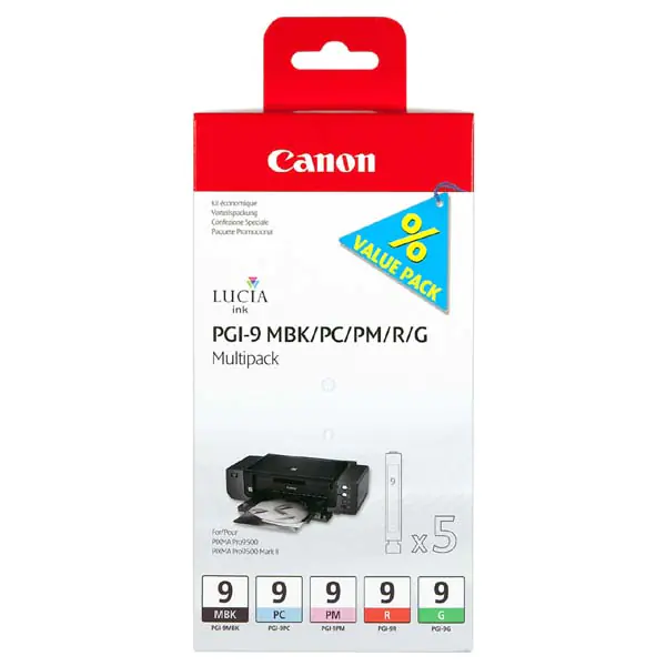 ⁨Canon original ink/ink PGI9, MBK/PC/PM/R/G, 1033B013, Canon iP9500⁩ at Wasserman.eu