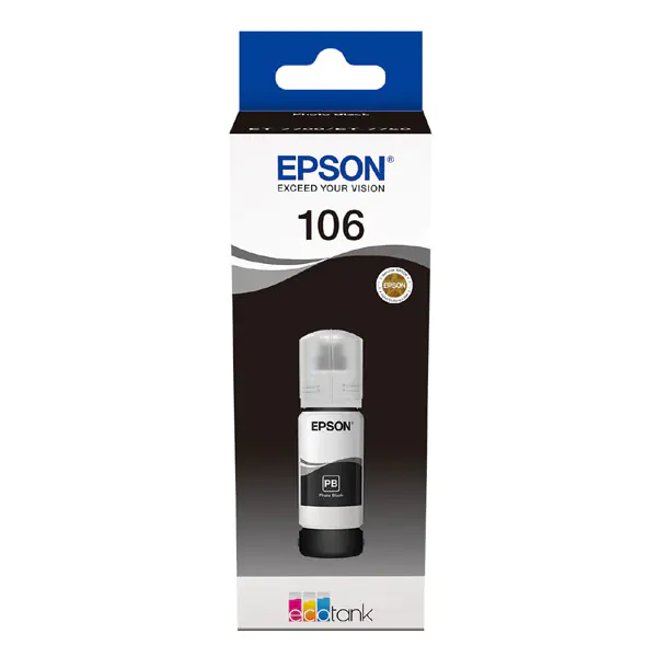 ⁨Epson oryginalny ink / tusz C13T00R140, 106, photo black, 70ml, Epson EcoTank ET-7700, ET-7750, Express Premium ET-7750⁩ w sklepie Wasserman.eu