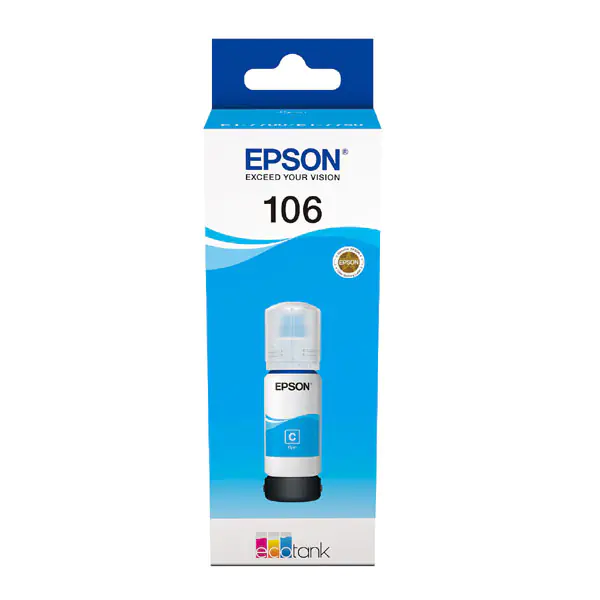 ⁨Epson oryginalny ink / tusz C13T00R240, 106, cyan, 70ml, Epson EcoTank ET-7700, ET-7750, Express Premium ET-7750⁩ w sklepie Wasserman.eu