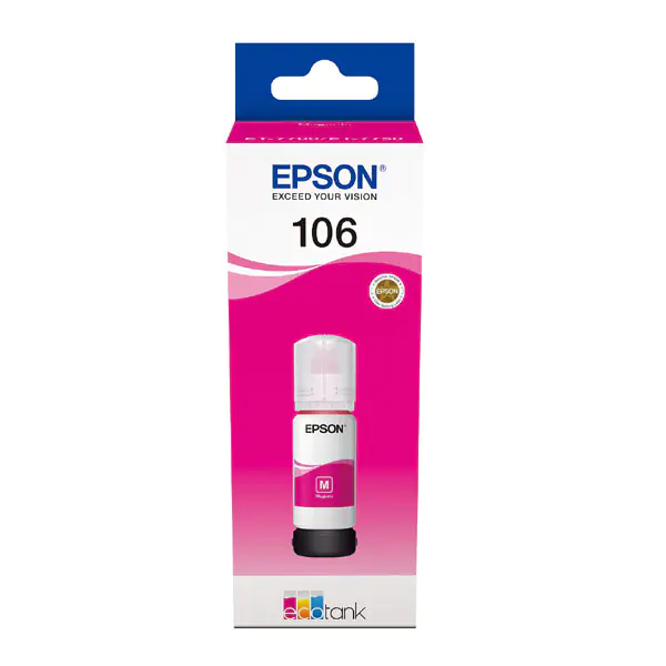 ⁨Epson oryginalny ink / tusz C13T00R340, 106, magenta, 70ml, Epson EcoTank ET-7700, ET-7750, Express Premium ET-7750⁩ w sklepie Wasserman.eu