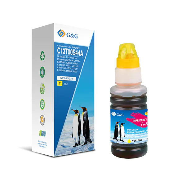 ⁨G&G kompatybilny ink / tusz z C13T00S44A, NPR-E103Y-70ml-B, yellow⁩ w sklepie Wasserman.eu