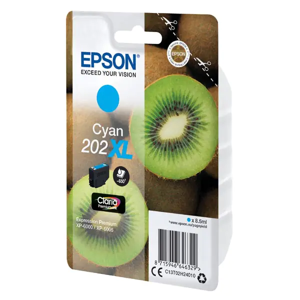 ⁨Epson oryginalny ink / tusz C13T02H24010, 202 XL, cyan, 8.5ml⁩ w sklepie Wasserman.eu