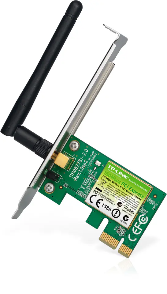 COM0436 Tp-Link TL-WN781ND WiFi Card, PCI-E, Atheros, RPSMA, 150Mbps at Wasserman.eu