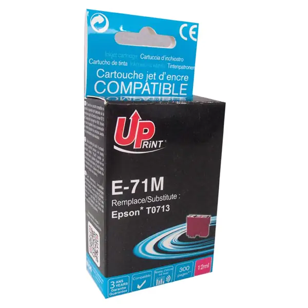 ⁨UPrint kompatybilny ink / tusz z C13T07134011, E-71M, magenta, 11ml⁩ w sklepie Wasserman.eu