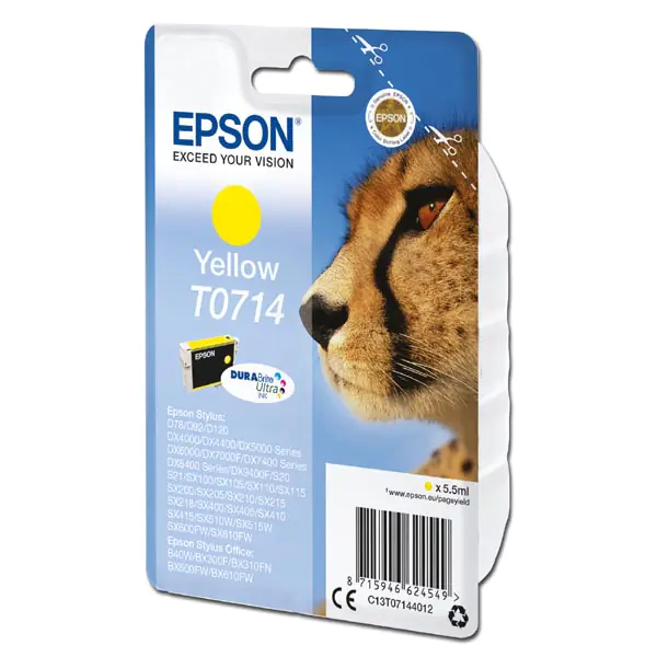 ⁨Epson oryginalny ink / tusz C13T07144012, yellow, 5,5ml⁩ w sklepie Wasserman.eu
